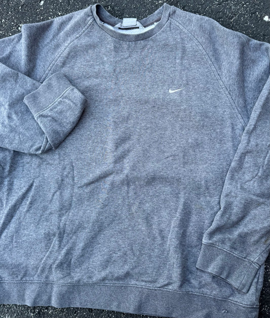 Gray Nike Mini Swoosh Crewneck