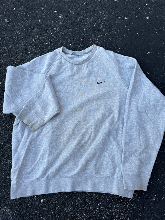 Light Gray Mini Swoosh Crewneck