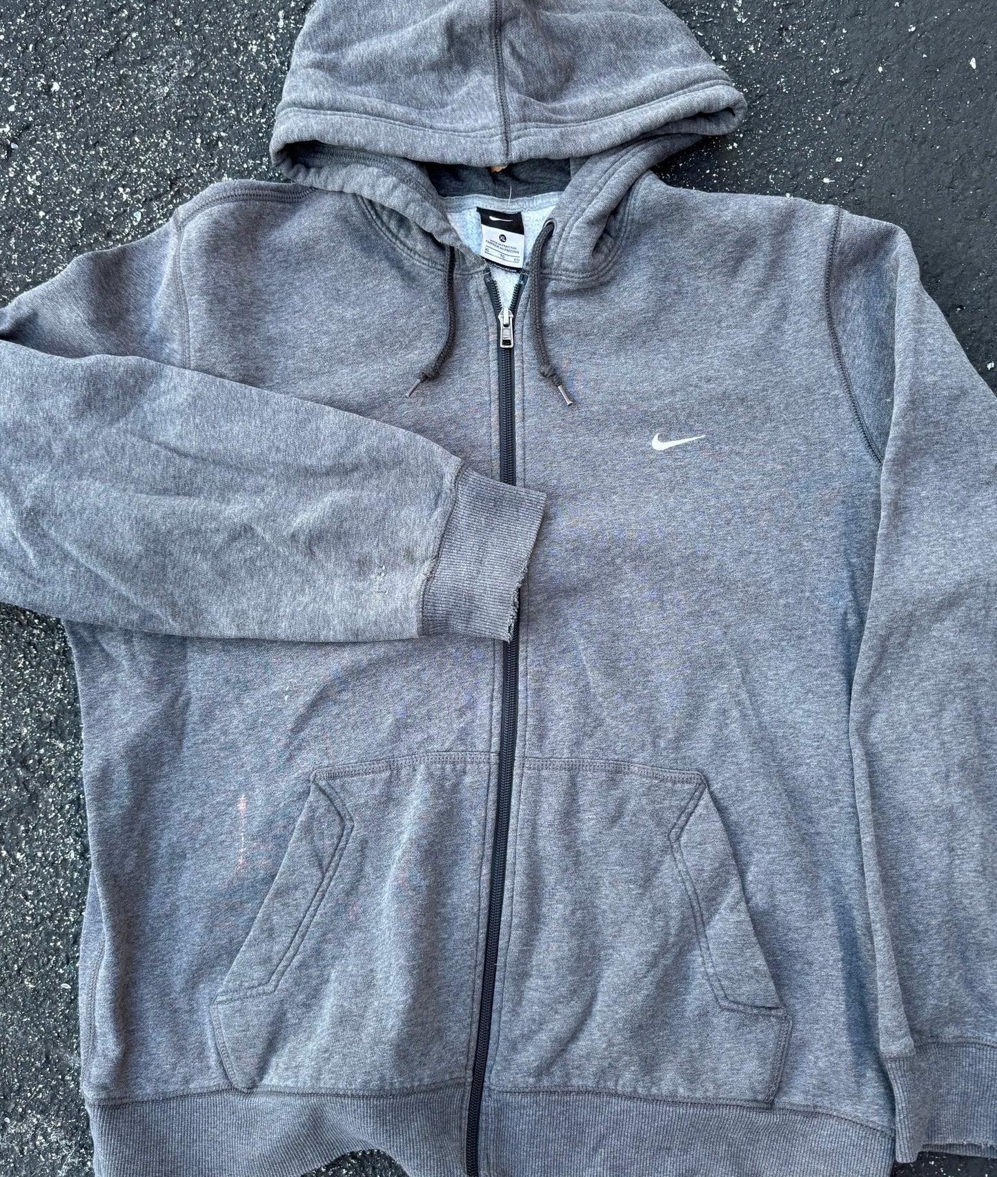 Gray Mini Swoosh Zip-Up