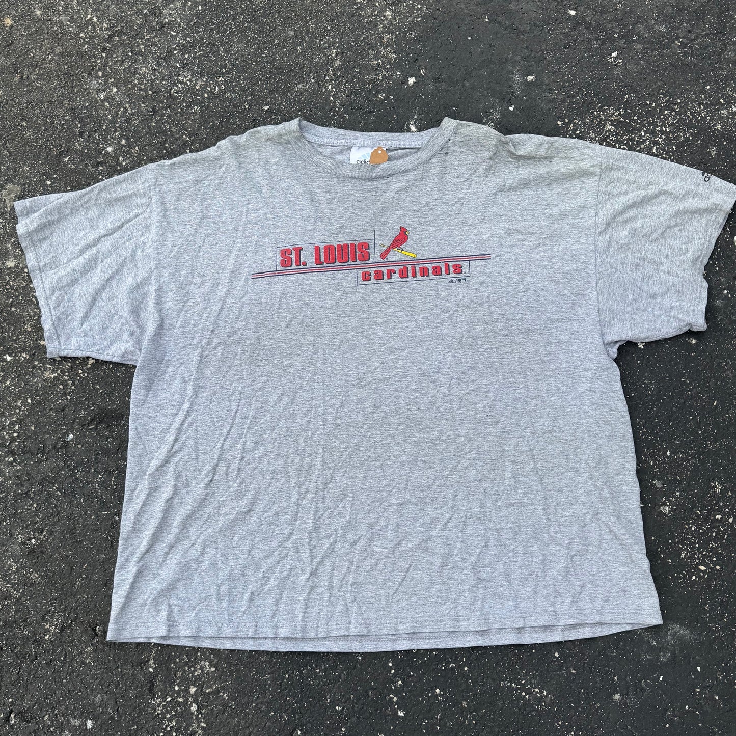 Gray STL Cardinals Tee